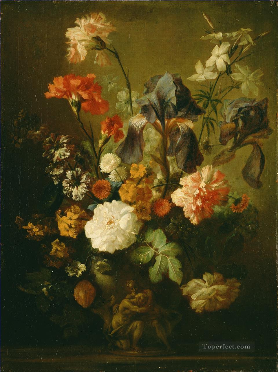 花瓶 1 月 3 日 van Huysum 古典的な花油絵